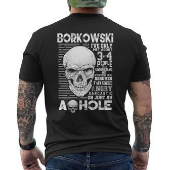 Borkowski Name Gift Borkowski Ively Met About 3 Or 4 People Mens Back Print T-shirt - Seseable