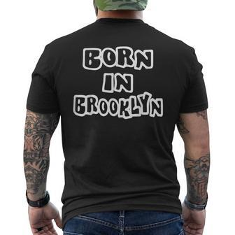 Born In Brooklyn Graffiti Bubble Letter Men's T-shirt Back Print | Mazezy