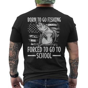 Born To Go Fishing Bass Fish Fisherman Boy Kid Fishing Men's T-shirt Back Print - Thegiftio UK