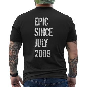 Born In July 2009 Birthday Gift 10 Year Old Mens Back Print T-shirt | Mazezy