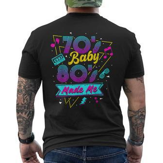 Born In The 70S But The 80S Raised Me 80S Costume Mens Back Print T-shirt - Thegiftio UK