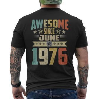 Born In June 1976 Birthday Awesome Since June 1976 Men's Back Print T-shirt | Mazezy