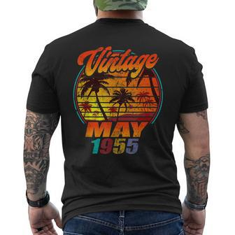 Born In May 1955 Birthday Vintage May 1955 Men's Back Print T-shirt | Mazezy