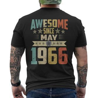 Born In May 1966 Birthday Awesome Since May 1966 Men's Back Print T-shirt | Mazezy