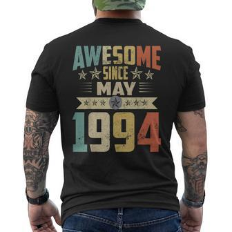 Born In May 1994 Birthday Awesome Since May 1994 Men's Back Print T-shirt | Mazezy
