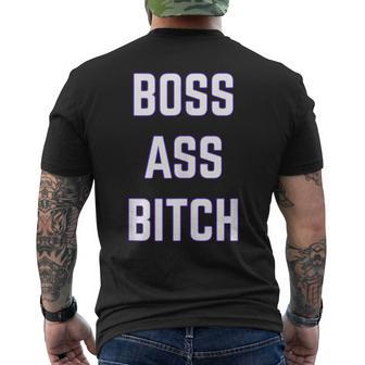 Boss Ass Bitch Fun Cute Cool Motivational Men's T-shirt Back Print | Mazezy