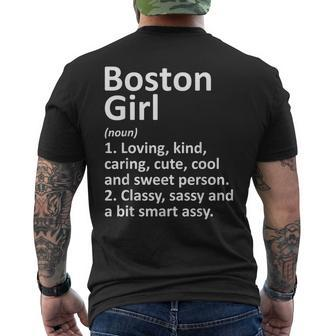 Boston Girl Ma Massachusetts Funny City Home Roots Gift Massachusetts Gifts And Merchandise Funny Gifts Mens Back Print T-shirt | Mazezy