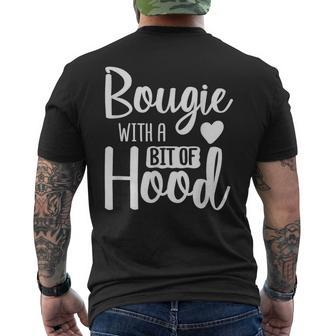 Bougie With A Bit Of Hood Melanin Poppin Black History Month Men's T-shirt Back Print - Thegiftio UK