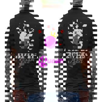 Bowling Queen Crown Bowler Bowling Team Strike Bowling Mens Back Print T-shirt | Seseable FR