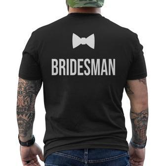 Bowtie Image Silhouette Bridesman For Men Gift For Mens Mens Back Print T-shirt | Mazezy