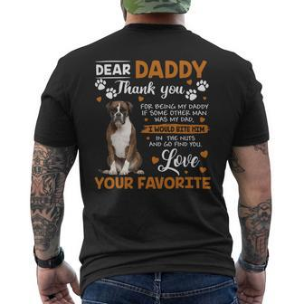 Boxer Dear Daddy Thank You For Being My Daddy 1 Boxers Dog Mens Back Print T-shirt - Monsterry UK