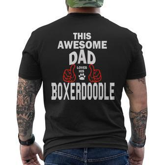 Boxerdoodle Dad Dog Lover Poodle Boxer Men's T-shirt Back Print | Mazezy