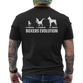 Boxers Evolution Design For A Boxer Owner Mens Back Print T-shirt | Mazezy