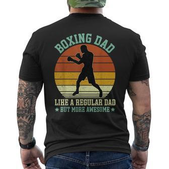 Boxing Dad Like A Regular Dad But More Awesome Funny Vintage Mens Back Print T-shirt - Thegiftio UK