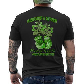 Boxing Husband Of A Warrior Mental Health Fighter Men's T-shirt Back Print | Mazezy