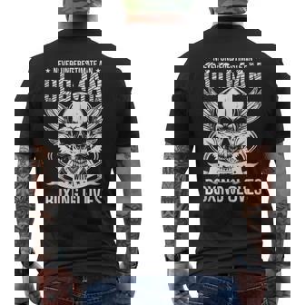 Boxing Never Underestimate An Old Man With Boxing Gloves Mens Back Print T-shirt - Seseable