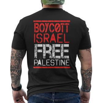 Boycott Israel Free Palestine Gaza War Awareness Quote Men's T-shirt Back Print | Mazezy
