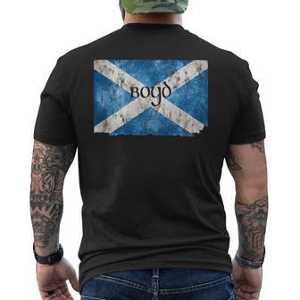 Boyd Scottish Clan Name Scotland Flag Graphic Boyd Funny Gifts Mens Back Print T-shirt | Mazezy