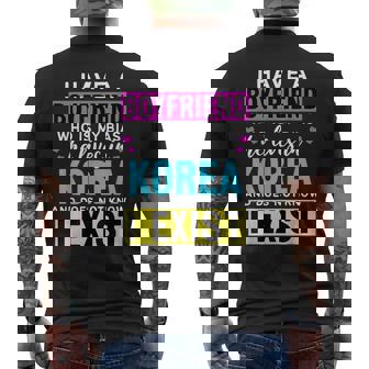 I Have A Boyfriend Who Is My Bias Kpop Lover Kdrama Korean Men's T-shirt Back Print | Mazezy