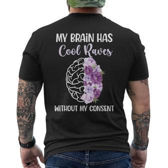 My Brain Epilepsy Awareness Epilepsy Warrior Men's T-shirt Back Print - Seseable