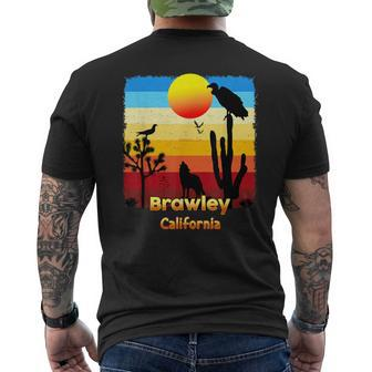 Brawley California Coyote Sunset Ca Desert Men's T-shirt Back Print | Mazezy DE