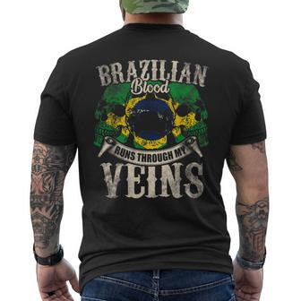 Brazilian Blood Runs Through My Veins Men's T-shirt Back Print - Seseable