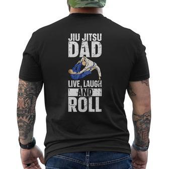 Brazilian Jiu Jitsu Dad Bjj Mixed Martial Jiu Jitsu Gi Jiu Mens Back Print T-shirt - Seseable