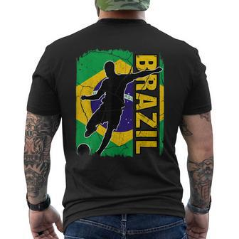 Brazilian Soccer Team Brazil Flag Jersey Football Fans Mens Back Print T-shirt - Monsterry UK
