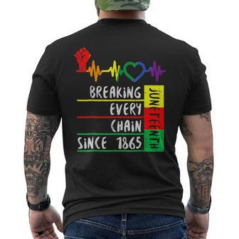 Breaking Every Chain Since 1865 Junenth Independence Day Mens Back Print T-shirt | Mazezy