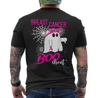 Breast Cancer Is Boo Sheet Breast Cancer Boo Halloween Men's T-shirt Back Print