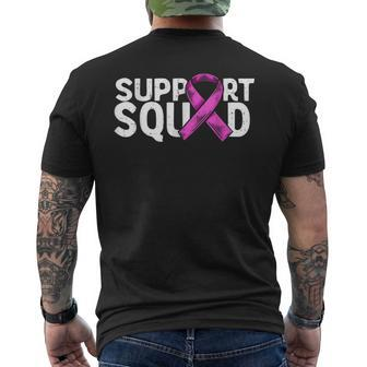 Breast Cancer Support Squad Breast Cancer Awareness Men's T-shirt Back Print - Seseable