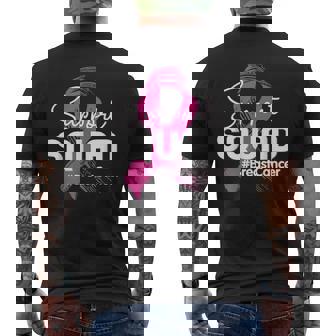 Breast Cancer Warrior Support Squad Breast Cancer Awareness Breast Cancer Awareness Funny Gifts Mens Back Print T-shirt | Mazezy