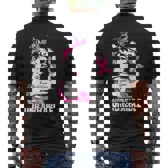 Breast Cancer Warrior Unbreakable Breast Cancer Awareness Men's T-shirt Back Print | Mazezy
