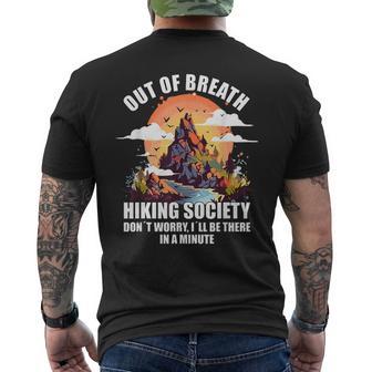 Out Of Breath Hiking Society Men's T-shirt Back Print - Seseable