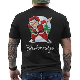 Breckenridge Name Gift Santa Breckenridge Mens Back Print T-shirt - Seseable