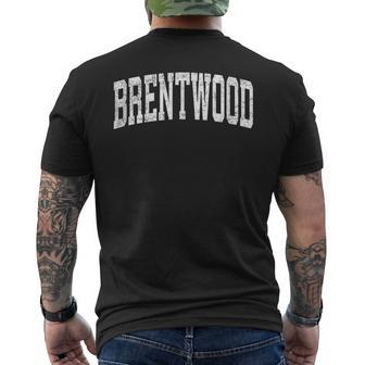 Brentwood Tennessee Tn Vintage Athletic Sports Men's T-shirt Back Print | Mazezy
