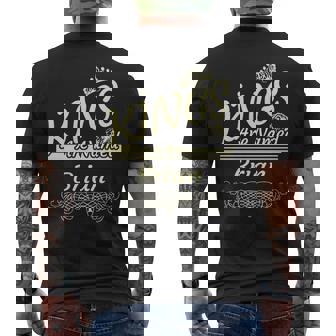 Brian Name Gift Kings Are Named Brian Mens Back Print T-shirt | Seseable UK