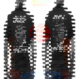 Brick Layers Basketball Basketball Funny Gifts Mens Back Print T-shirt | Mazezy