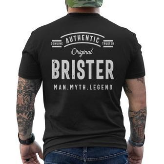Brister Name Gift Authentic Brister Mens Back Print T-shirt - Seseable