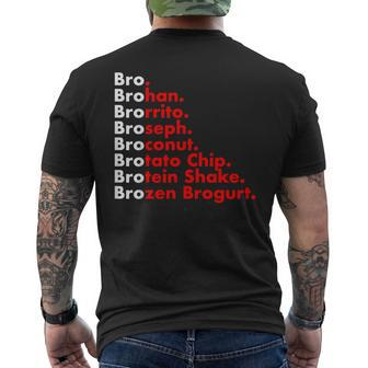 Bro Broseph Brohan Workout Weightlifting Men's T-shirt Back Print | Mazezy