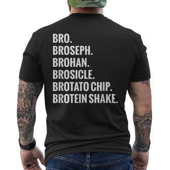 Bro Broseph Brohan Gym Gym Bro Men's T-shirt Back Print | Mazezy