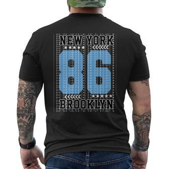 Brooklyn Birthday Born In 1986 36Th 36 Years Old Men's T-shirt Back Print | Mazezy