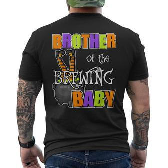 Brother Of Brewing Baby Halloween Theme Baby Shower Spooky Men's T-shirt Back Print - Thegiftio UK