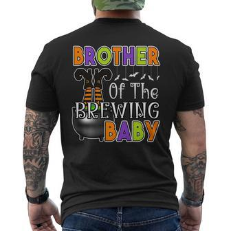 Brother Of Brewing Baby Halloween Theme Baby Shower Spooky Men's T-shirt Back Print | Mazezy