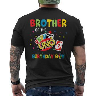 Brother Of The Uno Birthday Boy Uno Birthday Boy Mens Back Print T-shirt - Monsterry