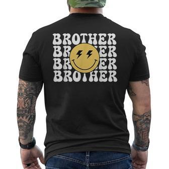 Brother One Happy Dude Birthday Theme Family Matching Men's T-shirt Back Print - Monsterry