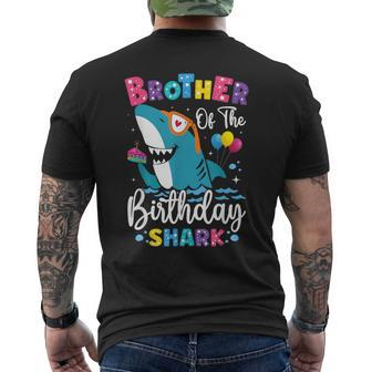 Brother Of The Shark Birthday Big Bro Matching Family Men's T-shirt Back Print - Monsterry AU