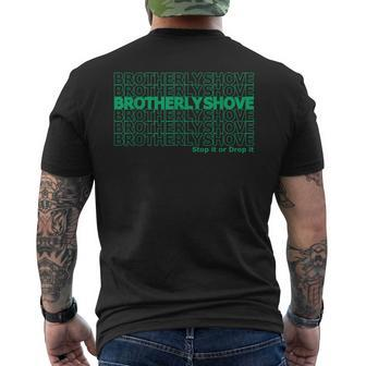 Brotherly Shove Thank You Men's T-shirt Back Print - Seseable