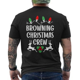 Browning Name Gift Christmas Crew Browning Mens Back Print T-shirt - Seseable