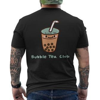 Bubble Tea Club Cute Bubble Milk Tea Boba Milk Tea Graphic Mens Back Print T-shirt | Mazezy